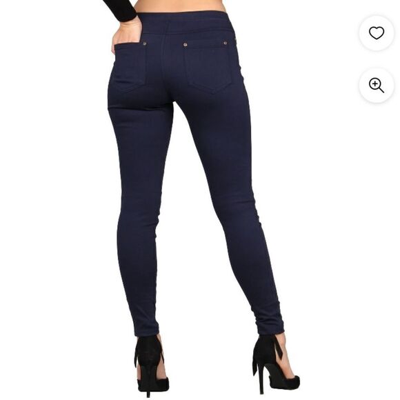 Lildy Women's Denim Leggings Stretchable Cotton Blend Small-Medium NWT S/M - Picture 5 of 11